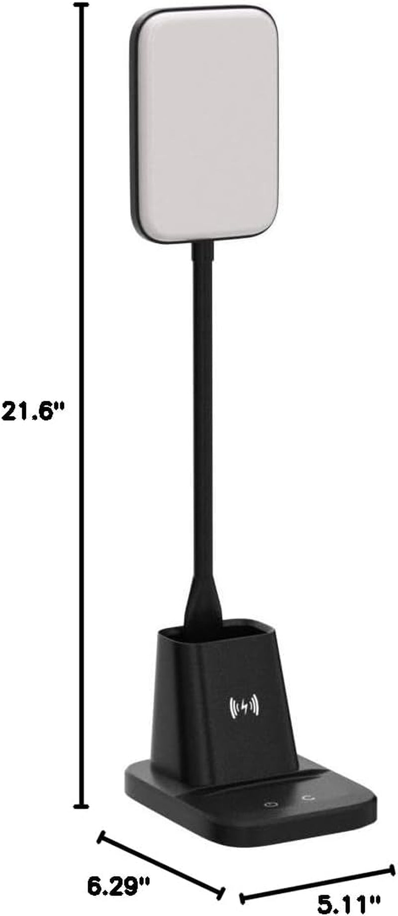 LED Desk Lamp with Wireless Charger - Dimmable Touch Light for Home Office & Bedroom