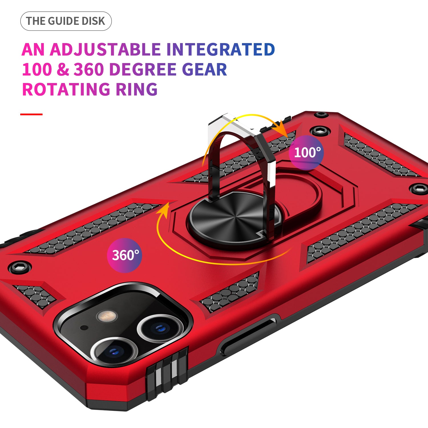 iPhone 12 Mini ring case mounted on magnetic car holder