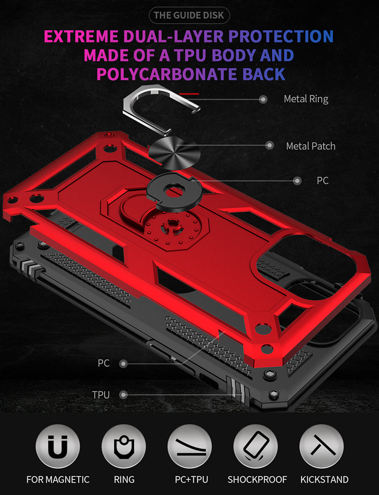 iPhone 12 Pro Max protective case with magnetic metal plate