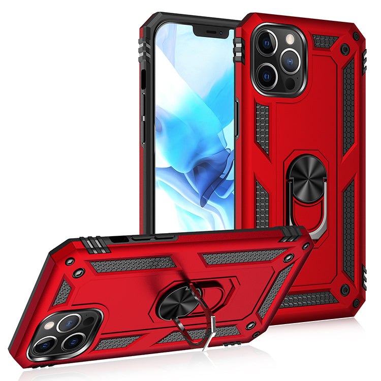 Dual-layer iPhone 12 Pro Max case showing camera cutouts