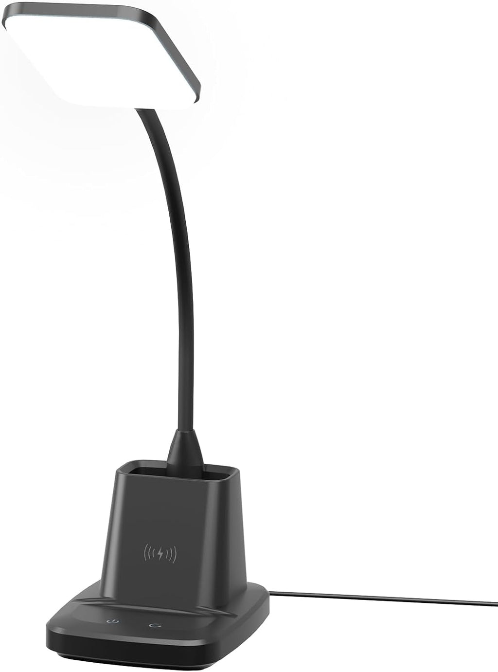 LED Desk Lamp with Wireless Charger - Dimmable Touch Light for Home Office & Bedroom