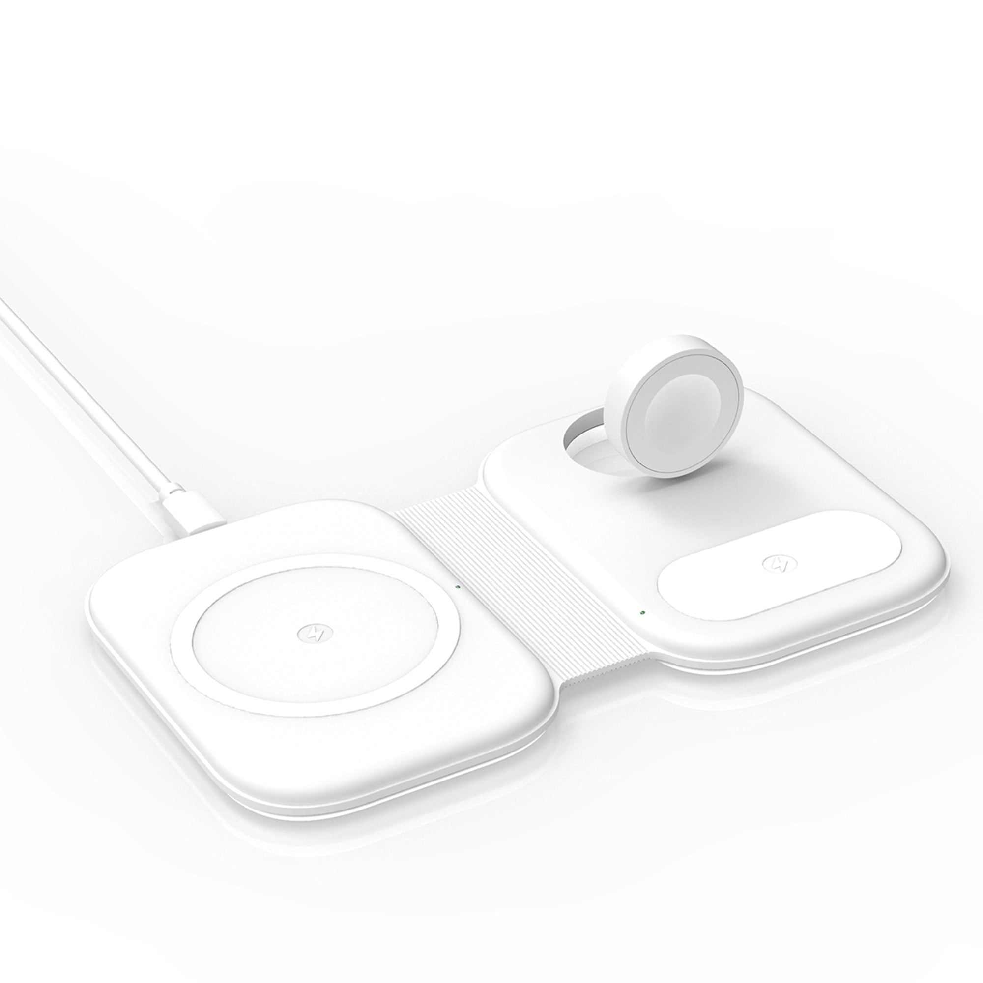 3-in-1 wireless charging stand folded for travel